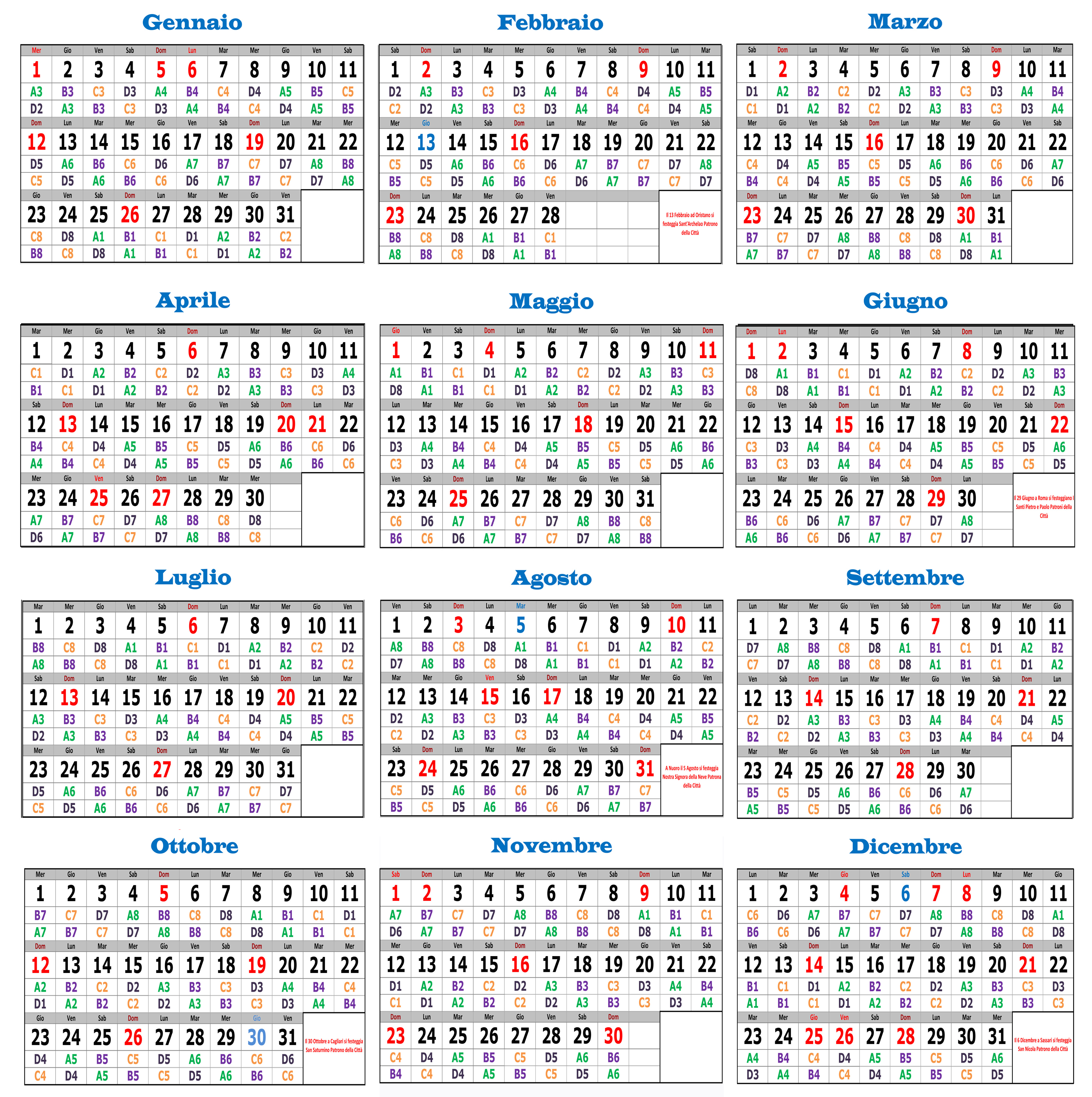 Il turnario 2025 dei Vigili del Fuoco Italiani